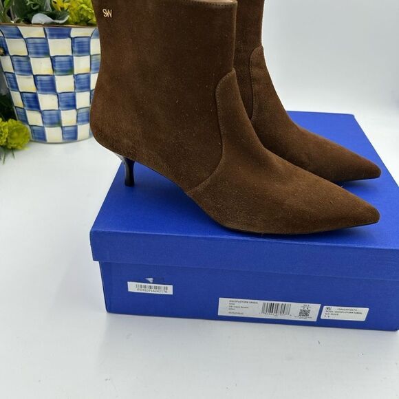 Women’s Stuart Weitzman suede ankle boots size 9.5 made in Spain - Picture 2 of 10